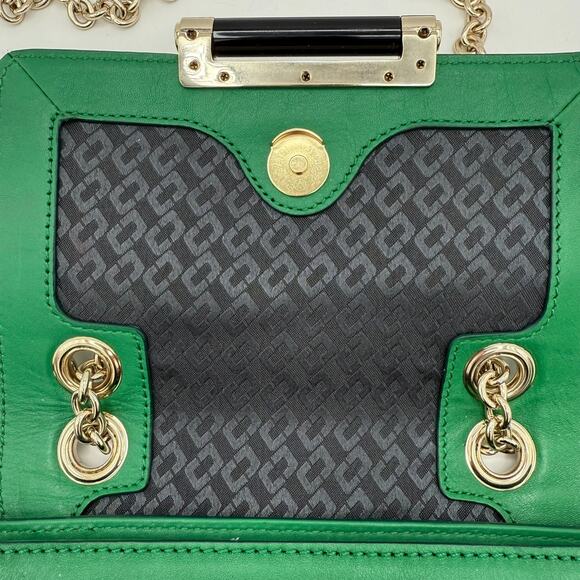 Diane von Fürstenberg DVF 440 Mini Shoulder Bag Emerald Green Leather Chain - Picture 5 of 16